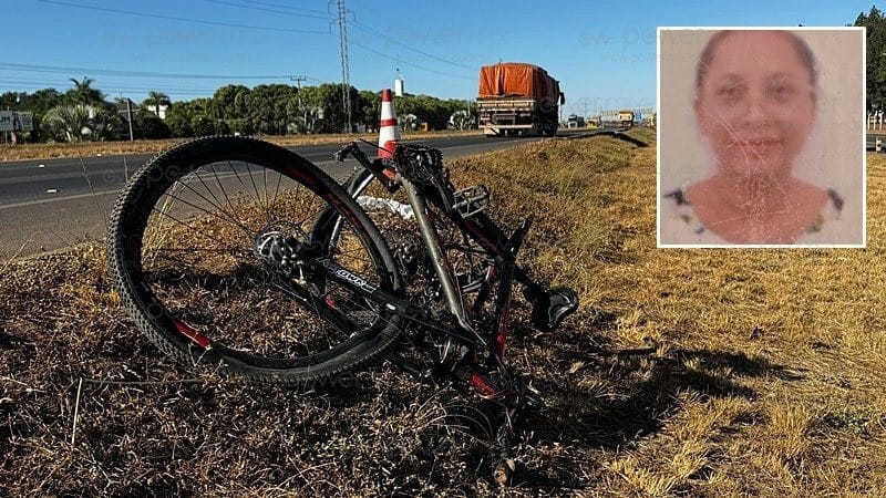 Ciclista morre atropelada por caminhonete na BR-163 em Nova Mutum
