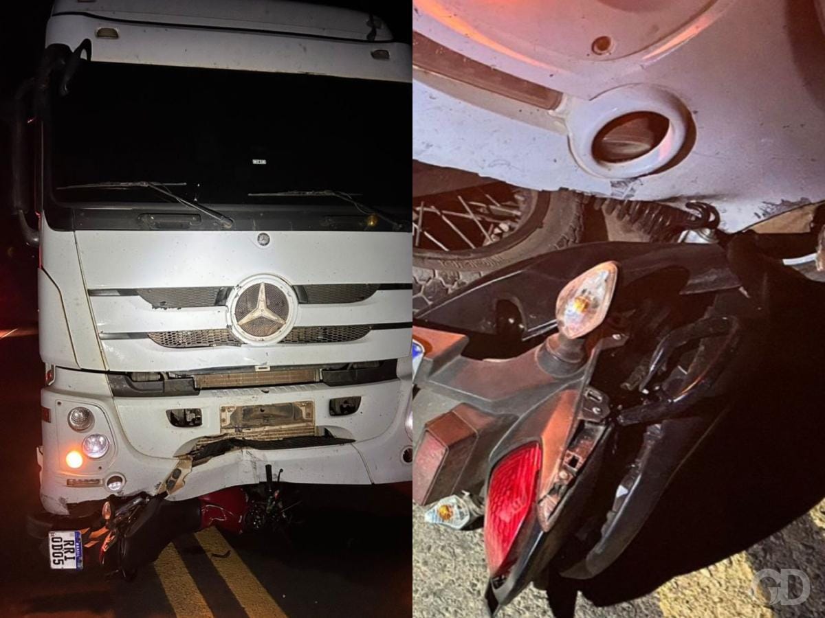 Motociclista morre após colisão com caminhão em rodovia em cidade de Mato Grosso