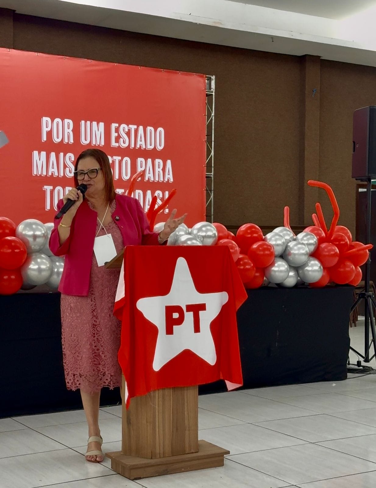 Rosa Neide toma posse como presidente do PT e pede afastamento do cargo