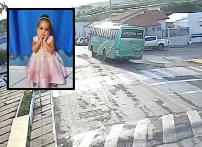 Criança de 3 anos morre atropelada por ônibus em cidade do interior de MT
