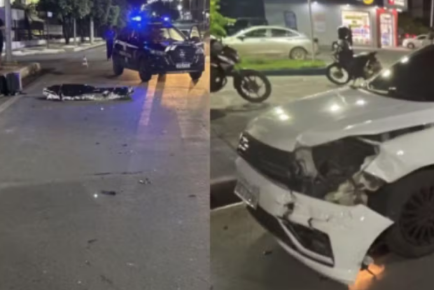 Jovem morre em acidente entre moto e carro no cruzamento de avenidas em Cuiabá