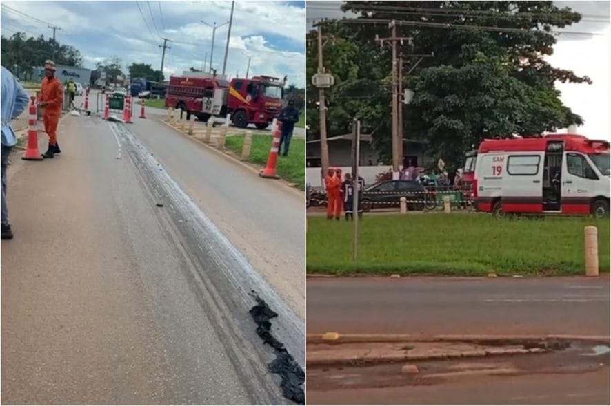 Carreta atropela, esmaga e arrasta corpo de mulher por 150 metros em cidade de MT