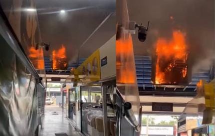Incêndio atinge Mercado do Porto em Cuiabá; fogo teria começado em ar condicionado