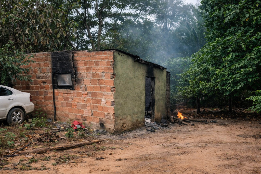 Polícia Militar prende suspeito de incendiar casa após discussão com a esposa