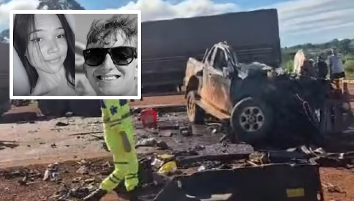 Dois morrem em grave acidente entre caminhonete de carreta em rodovia federal de Mato Grosso