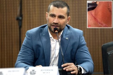 Secretário de Abílio escapa da morte após ter pescoço ferido por fio em passeio de moto
