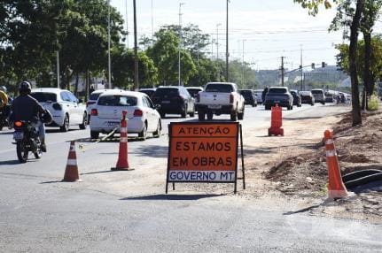 Novas intervenções na avenida do CPA serão com bloqueios em Cuiabá