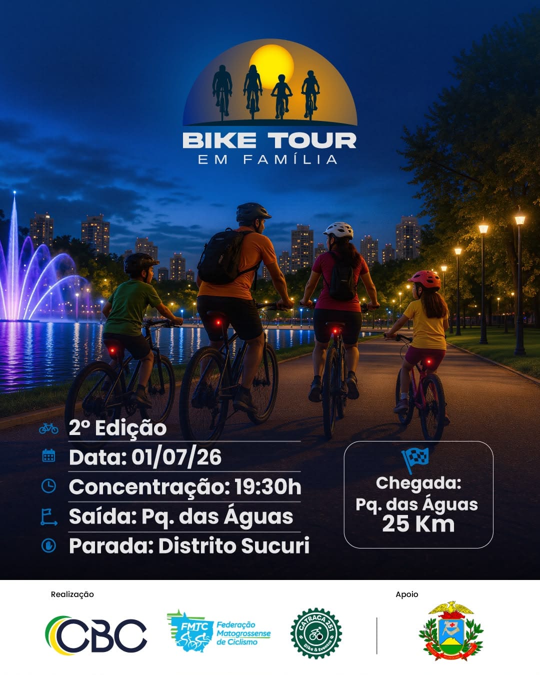Bike Tour em Família abre inscrições para segunda edição em Cuiabá