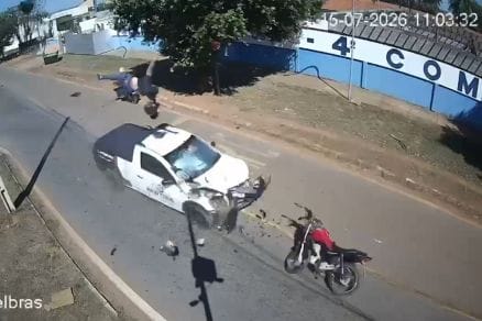 Vídeo mostra acidente que matou entregadora em cidade do interior de Mato Grosso