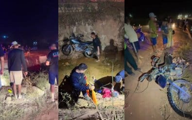 Idoso morre após perder controle de motocicleta e cair em córrego