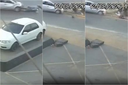 Vídeo mostra morte de motociclista após choque com carro na Avenida Miguel Sutil