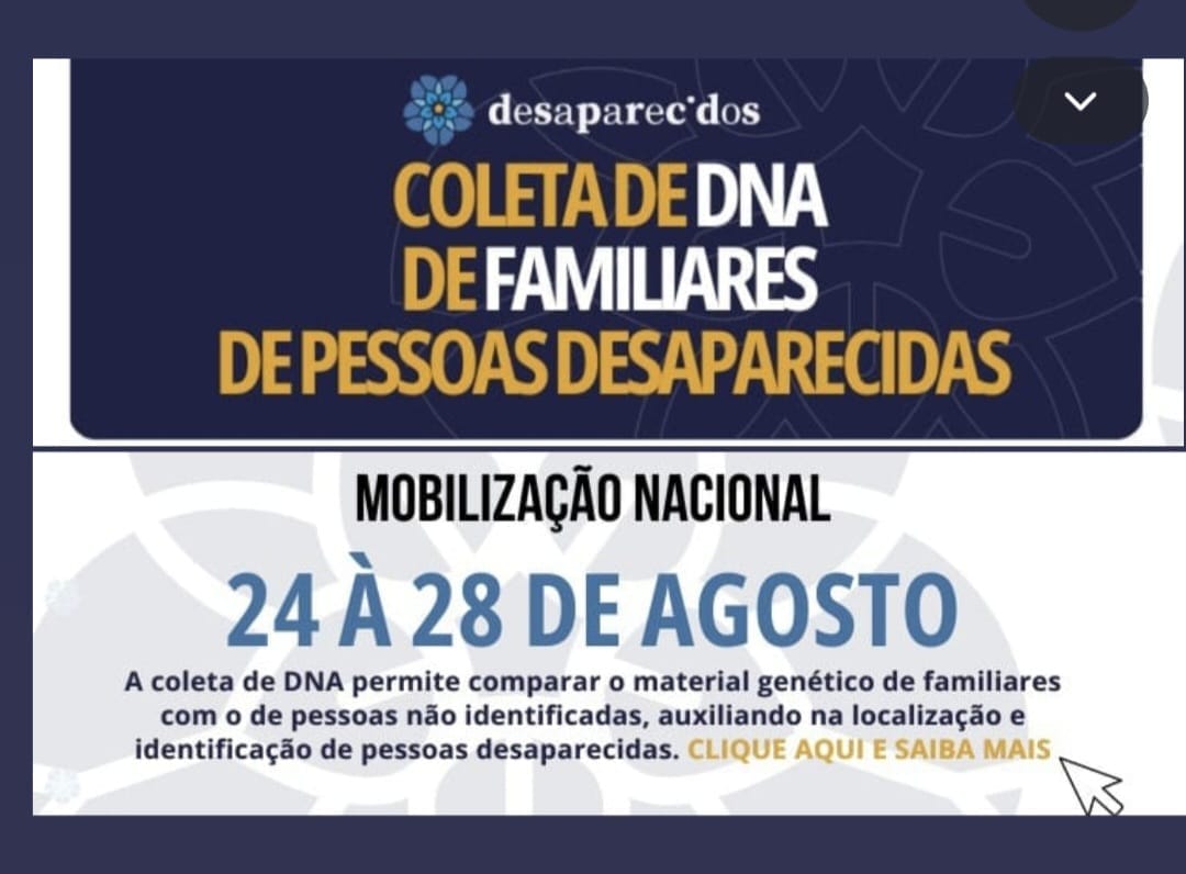 Polícia Civil e Politec iniciam campanha de coleta de DNA de familiares de desaparecidos