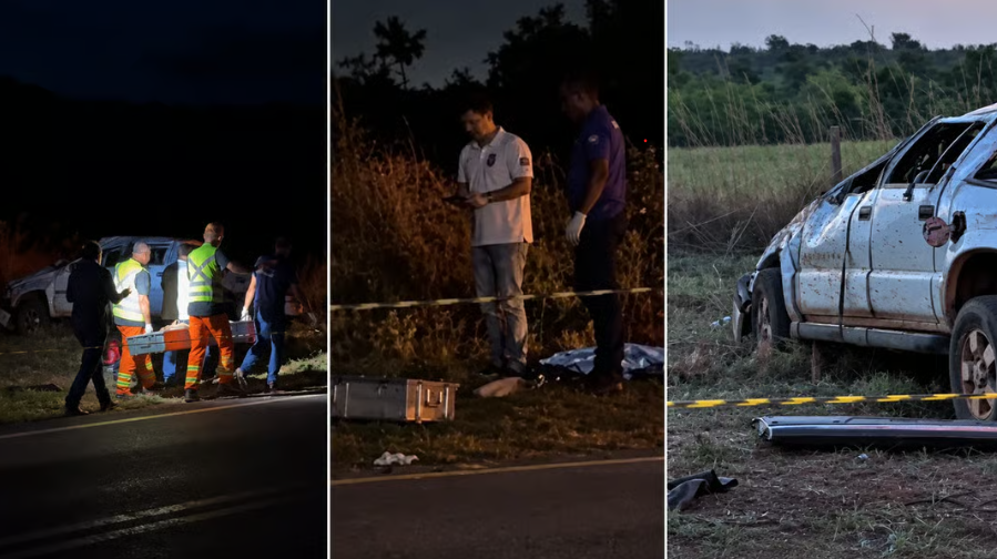 Duas pessoas morrem após caminhonete capotar várias vezes em curva em Mato Grosso