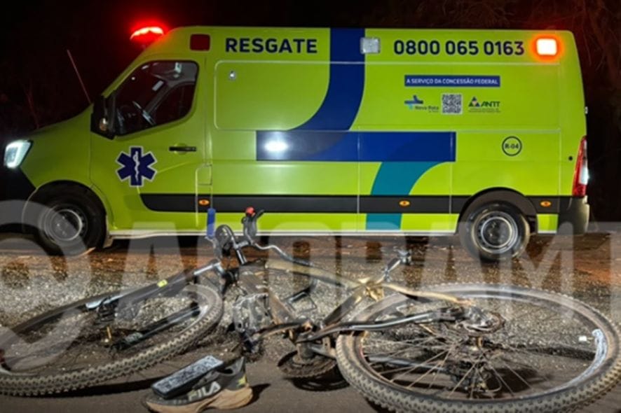 Ciclista morre após múltiplos atropelamentos na BR-364 em cidade do interior de MT