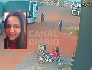 Vídeo mostra morte de professora sendo esmagada por carreta em Mato Grosso