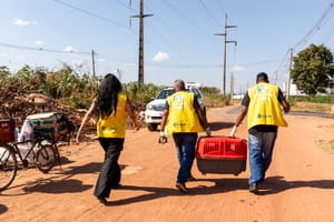 Cães abandonados em matagal são resgatados pela Prefeitura de Cuiabá