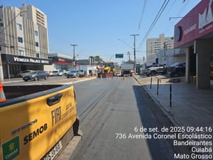 Semob informa interdição na Coronel Escolástico para reparo emergencial neste sábado