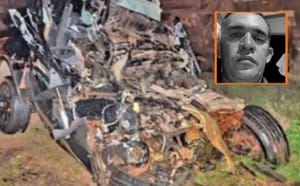 Acidente com caminhão mata motorista e deixa carro totalmente destruído