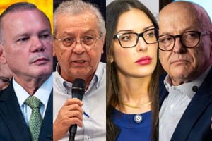 WF tem 24,4%; Jayme 14,3%; Jainana tem 12,3%; e Pivetta 11,2%