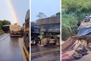 Grave acidente com carretas registra pelo menos dois mortos e feridos na BR-364