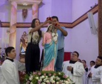 Presidente da Câmara participa da coroação de Nossa Senhora da Guia durante abertura de festejo