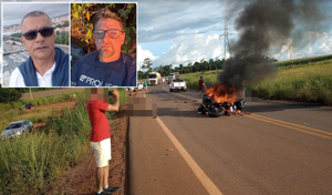 Empresários morrem em batida entre motocicletas em rodovia em cidade de MT