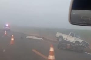Ultrapassagem termina em colisão frontal e mata motociclista na MT-246