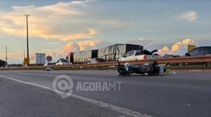 Homem morre e mulher fica gravemente ferida em acidente de moto na BR-364