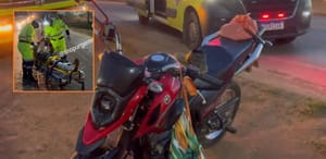 Motociclista sofre fratura exposta em colisão com carro na BR-163