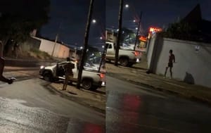 Motorista bate em motel, atinge poste e foge nu a pé em Várzea Grande