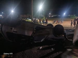 Homem morre após ser arremessado de carro em capotamento na MT-208