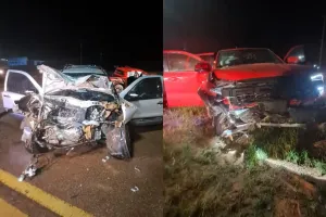 Homem fica preso às ferragens após acidente na BR-163 em cidade do interior de MT