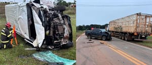 Acidente entre caminhonete e van deixa cinco feridos na MT-140 em Campo Verde