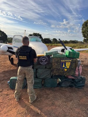 PF atua em ação conjunta que apreende 450 kg de cocaína em Mato Grosso