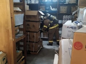 Corpo de Bombeiros atende ocorrência com vazamento de ácido no antigo PS de Cuiabá