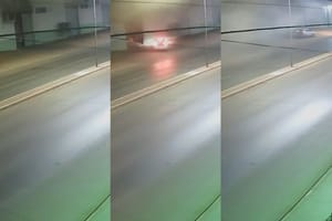 Câmera flagra carro deixando depósito antes de incêndio no barracão da Educação em VG
