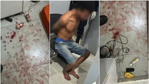 Homem é preso após agredir esposa com garrafa de vidro e resistir à prisão