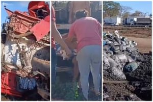 Três pessoas ficam feridas após acidente entre duas carretas e caminhonete na BR-364