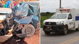 Jovens morrem após colisão frontal entre carro e caminhonete em cidade de Mato Grosso