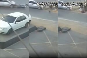 Vídeo mostra morte de motociclista após choque com carro na Avenida Miguel Sutil
