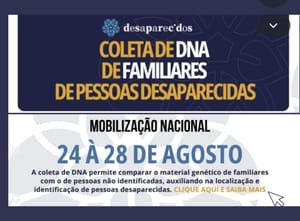 Polícia Civil e Politec iniciam campanha de coleta de DNA de familiares de desaparecidos