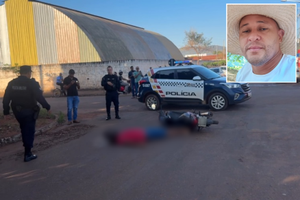 Motociclista é executado a tiros enquanto levava o filho para a escola em Pontes e Lacerda