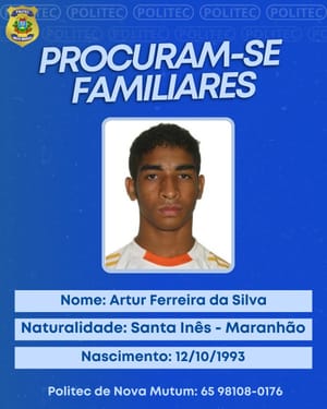 Politec procura familiares de homem vítima de homicídio em Nova Mutum
