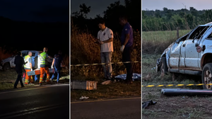 Duas pessoas morrem após caminhonete capotar várias vezes em curva em Mato Grosso