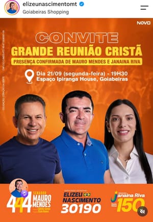 Mauro e Janaina Riva participam de evento de Elizeu Nascimento